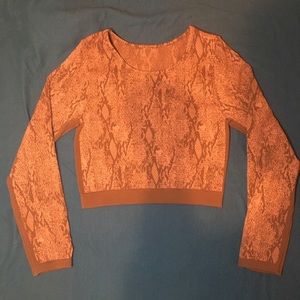 Snakeskin Seamless Crop Longsleeve